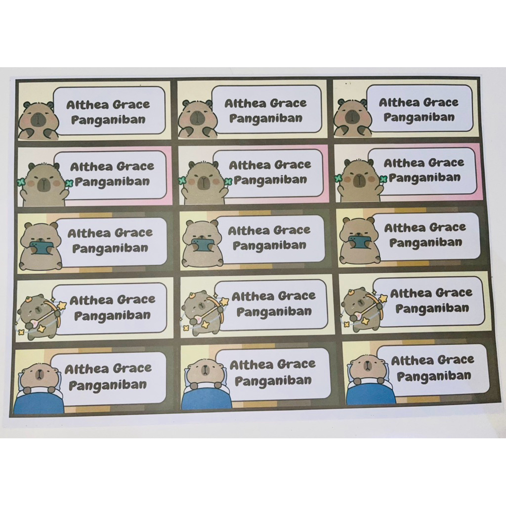Sticker Labels Back to School Capybara 15 pcs | Shopee Philippines