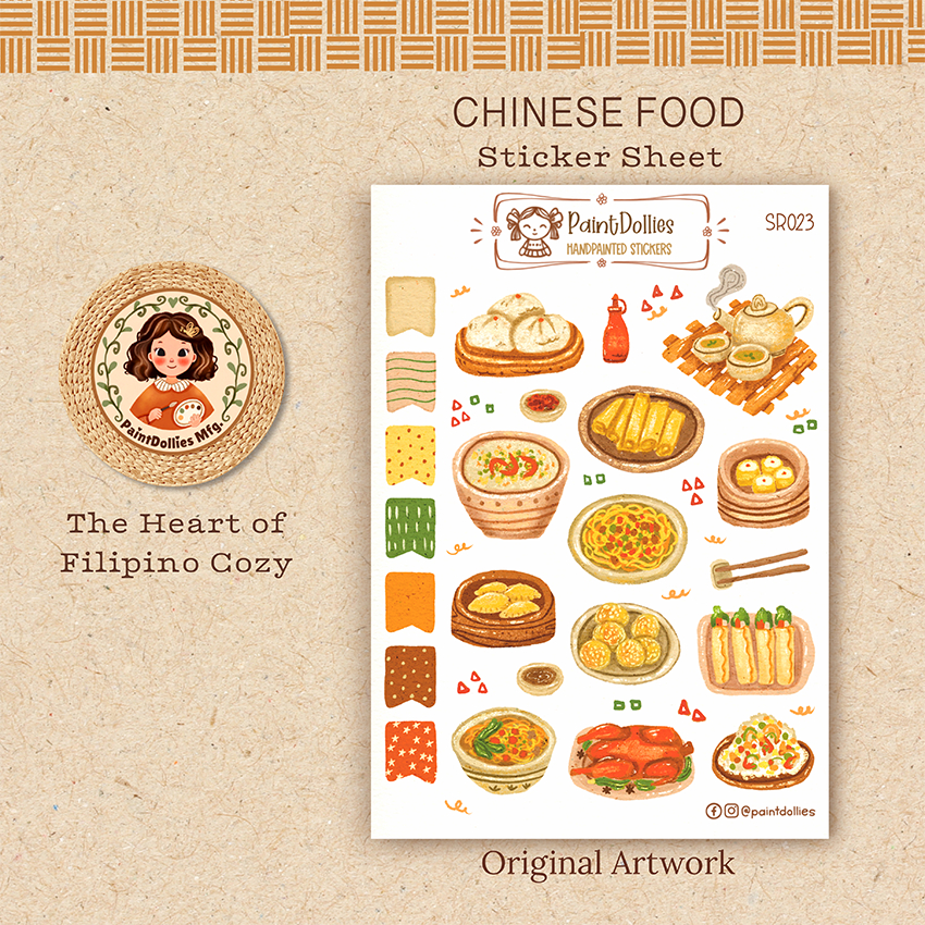 Chinese Food Sticker Sheet, Food Stickers, Journal Stickers ...