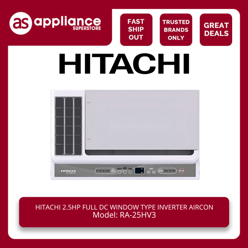 Hitachi RA-25HV3 2.5HP Full DC Inverter Window Type Aircon | Shopee ...