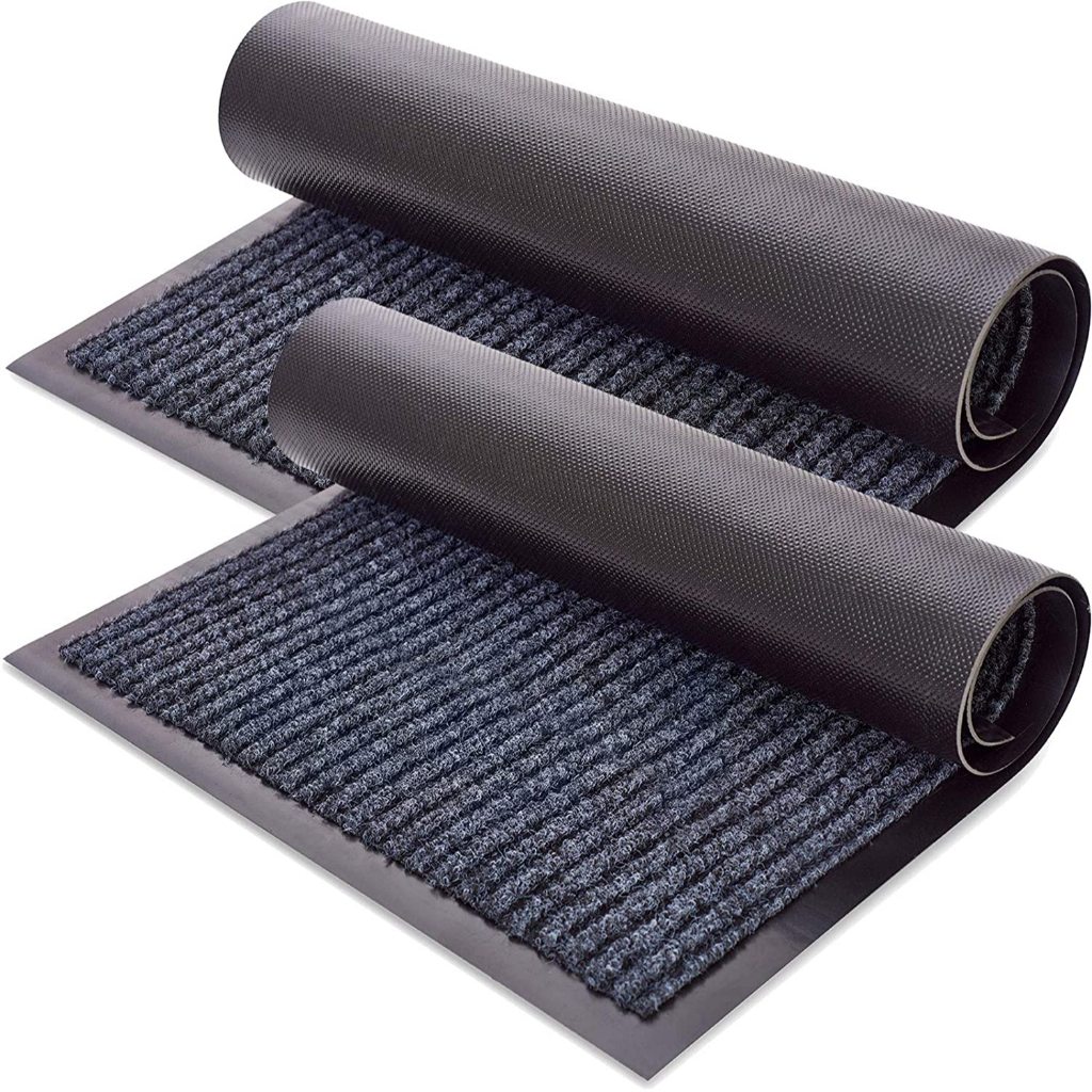 Double Ribbed Striped Mats Entrance Pvc Floor Mat Polyester Door Mat ...