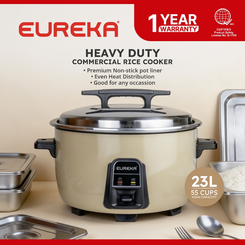 Eureka Heavy Duty Rice Cooker Drum Type EDR 23L HD | 15L HD | Shopee ...