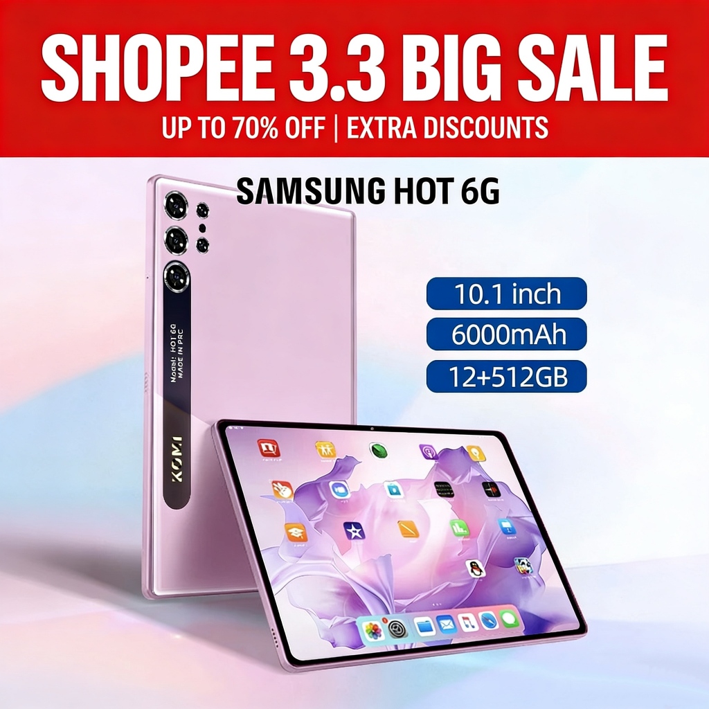 Sam/sung Tab HOT 6G Android 5G/Wi-Fi Tablet 8GB+256GB 10.1