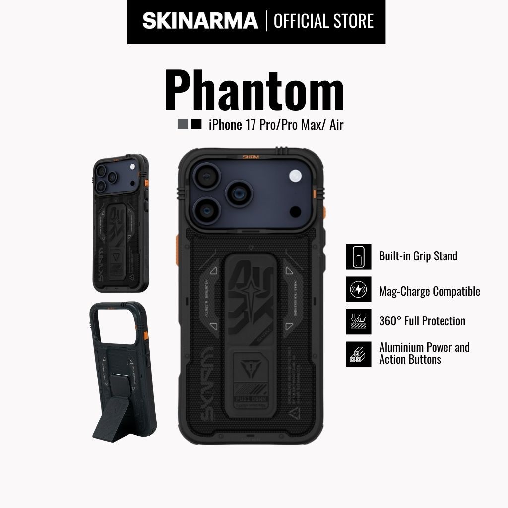 Skinarma iPhone 17 Series Case (2025) Phantom (Mag-Charge Case + Grip ...