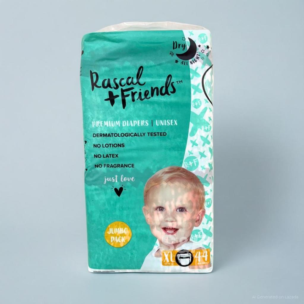 Rascal + Friends Premium Diapers Extra Large 44 Pieces | Shopee Philippines