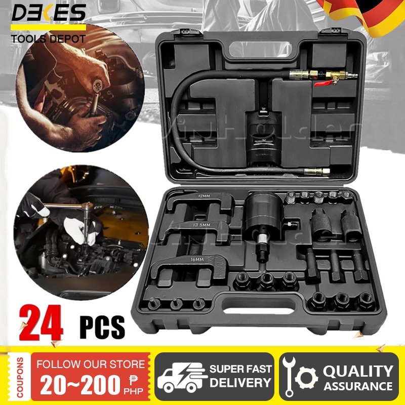 21/24PCS Pneumatic Injector Puller Set Diesel Engine Air Vibration ...