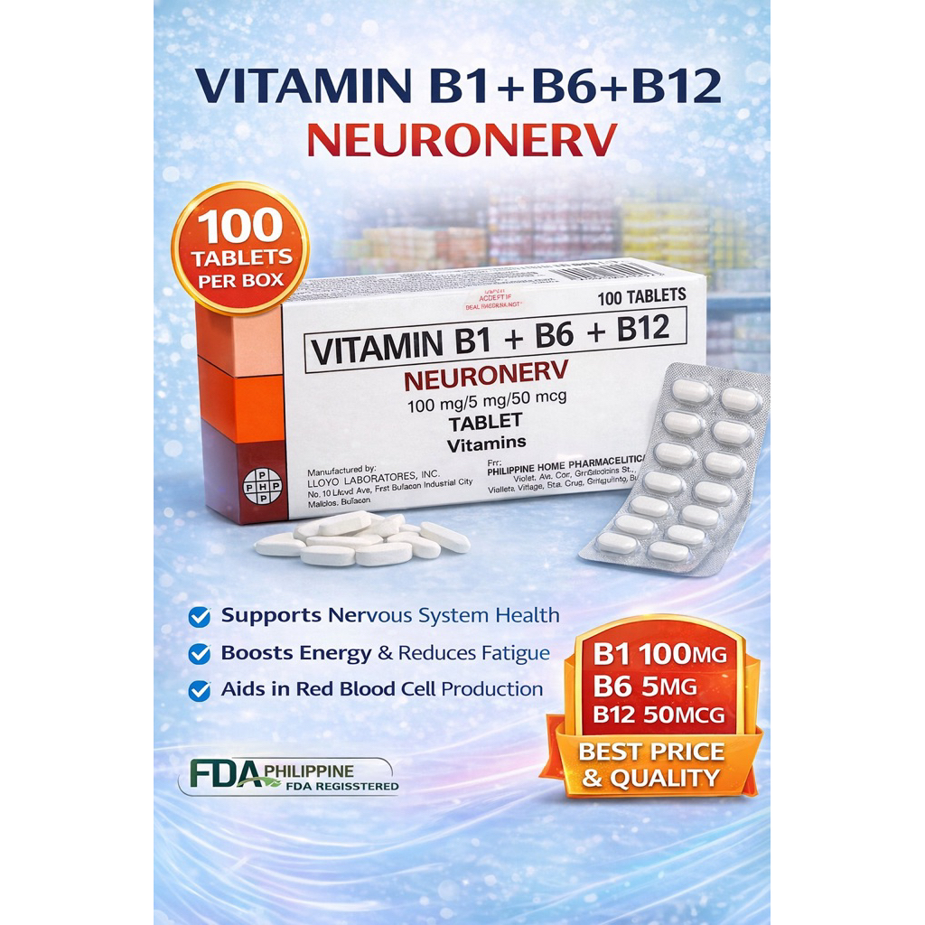 VITAMIN B1 + B6 + B12 NEURONERV Vitamin B complex FDA Approved - BND ...