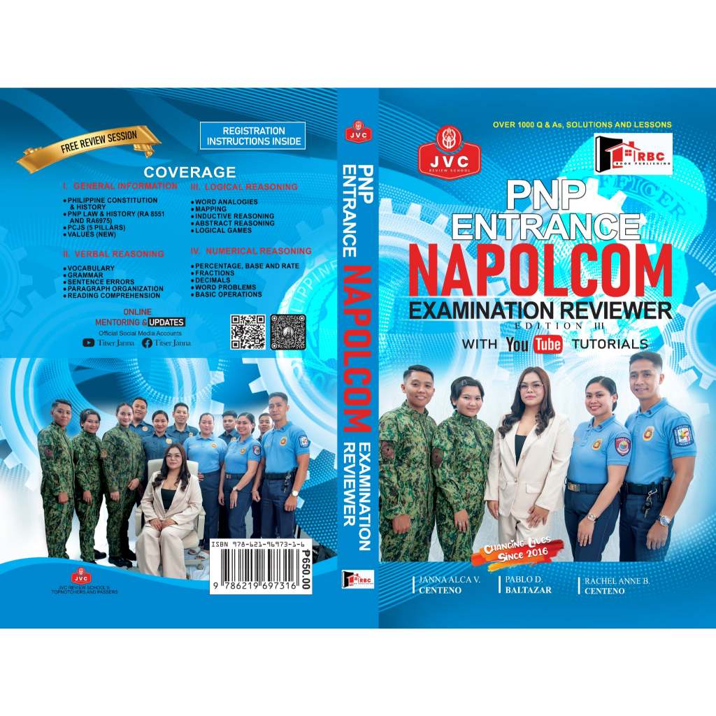 JVC PNP Entrance NAPOLCOM Examinations Reviewer 2026 | Shopee Philippines