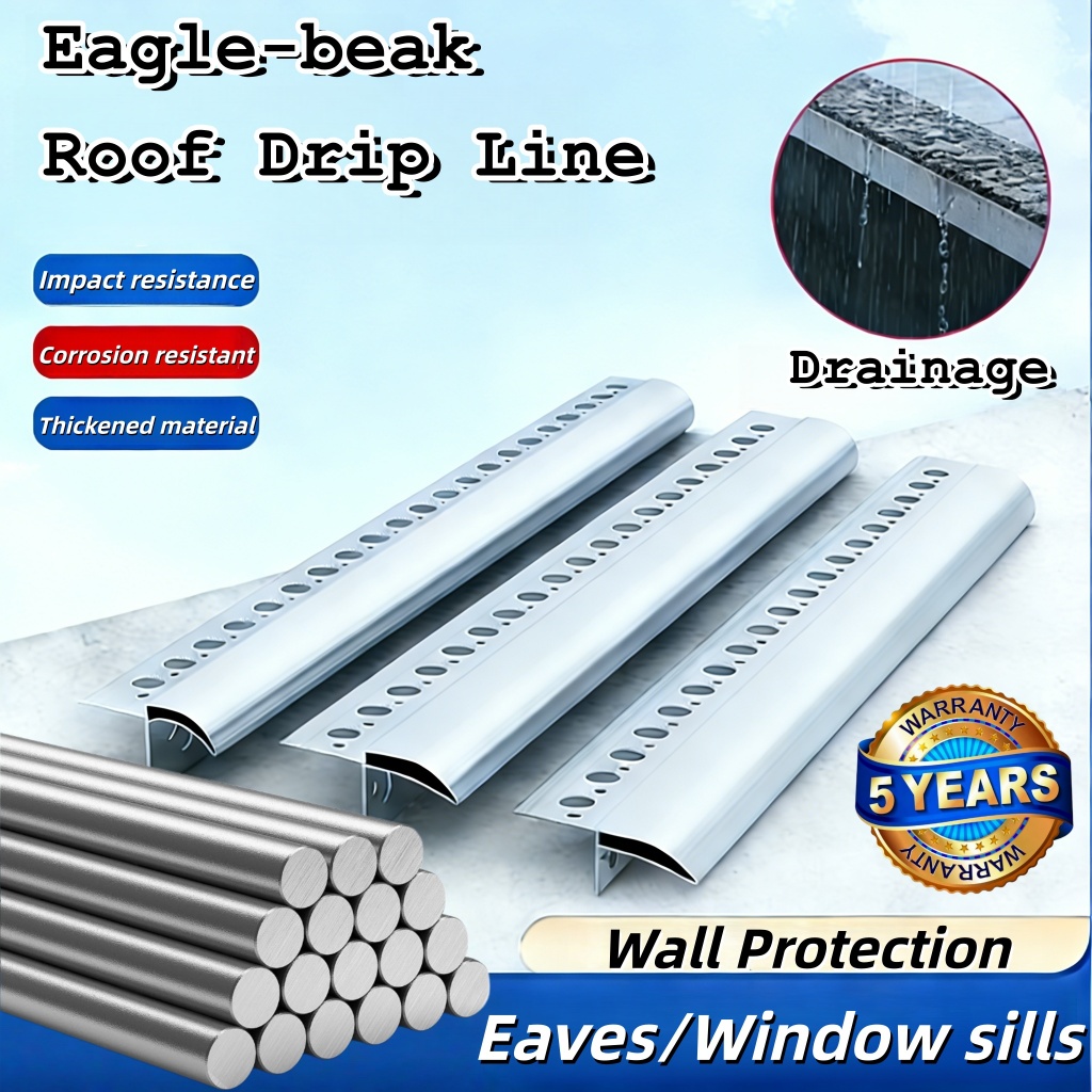Eaves drip line Aluminum Alloy Waterproof Strip for Roof Exterior Wall ...