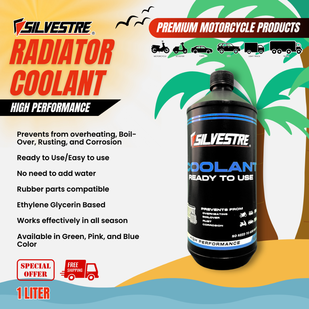 SILVESTRE Radiator Coolant High Performance Ready to Use 1L, 500ML, and ...