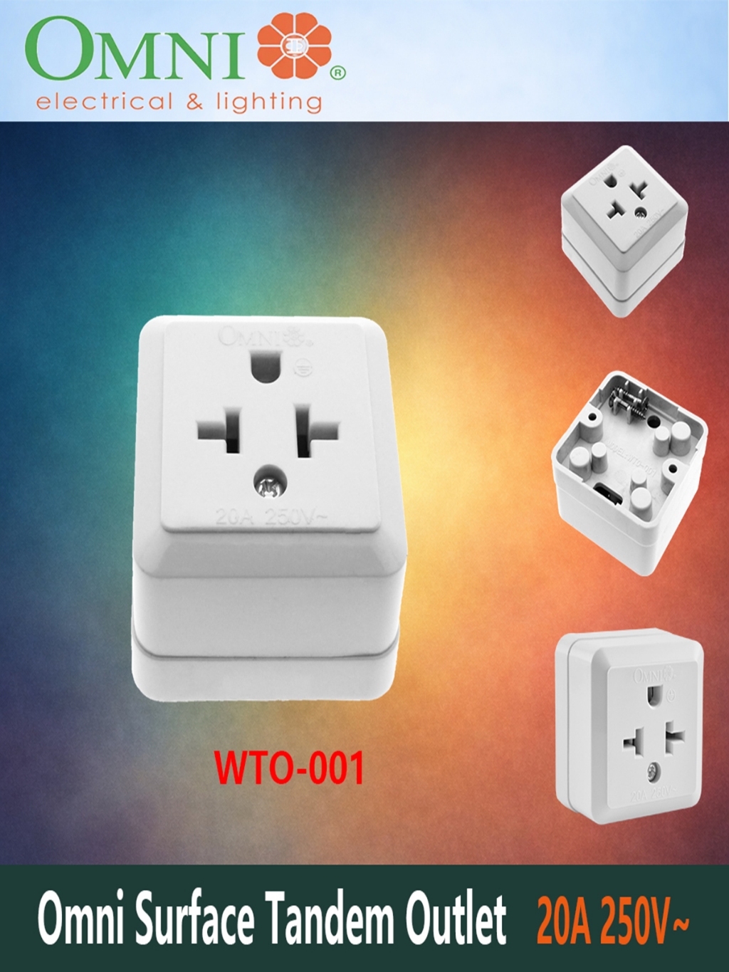 OMNI Surface Single Tandem Outlet 20A 250V WTO-001 | Shopee Philippines