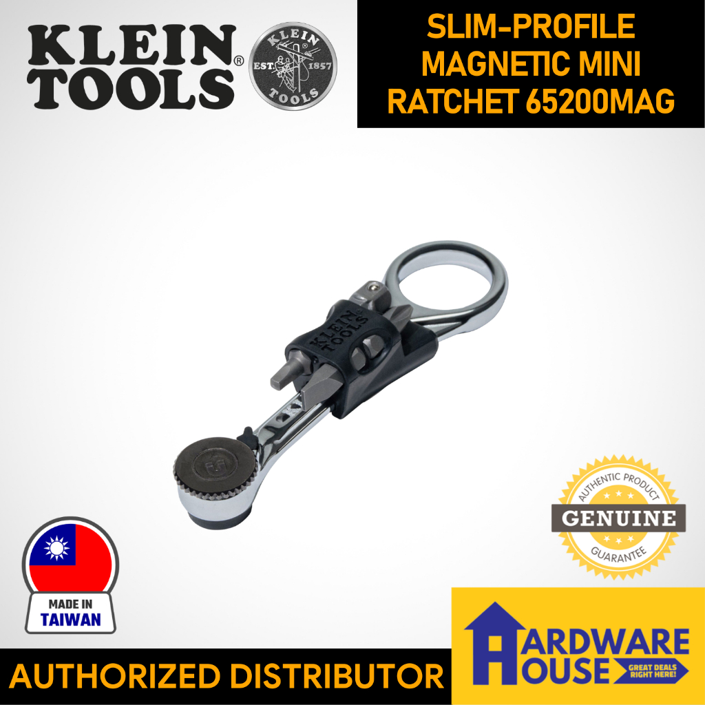 ORIGINAL KLEIN TOOLS Slim-Profile Magnetic Mini Ratchet 65200MAG MADE ...