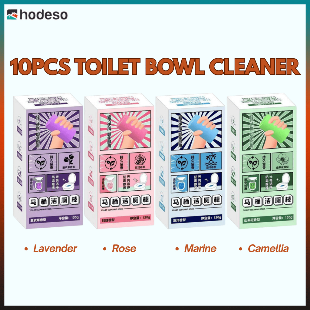 Hodeso 10pcs Toilet Bowl Cleaner Automatic Toilet Tank Cleaning Stick ...