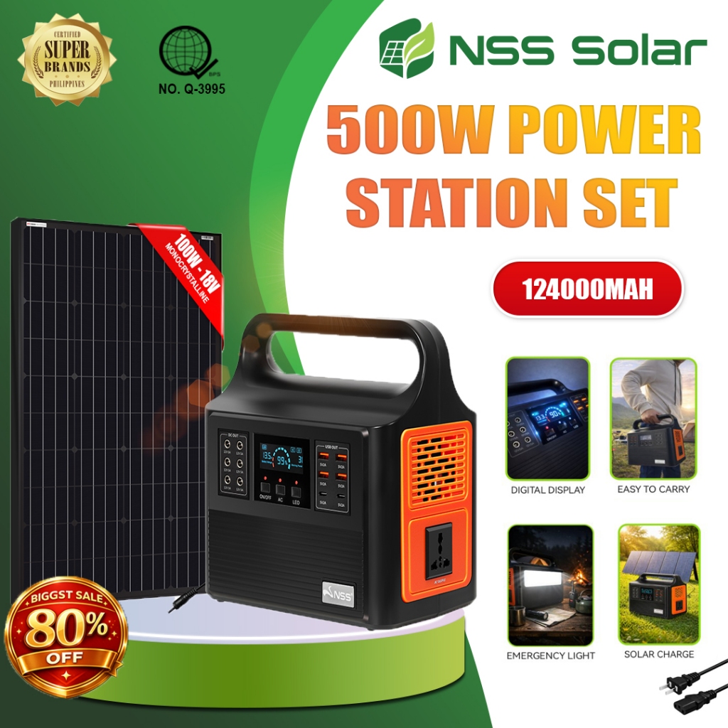 NSS 300W Power Station With SOLAR PANEL Solar Generator Set Multi ...