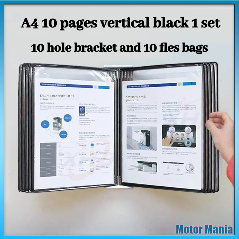 10 Pages Wall-Mounted Flip-Leaf Rack A4 Standard Homework Guide Book ...