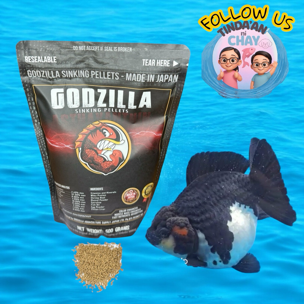 Godzilla sinking premium 500g goldfish grooming sinking pellets ...