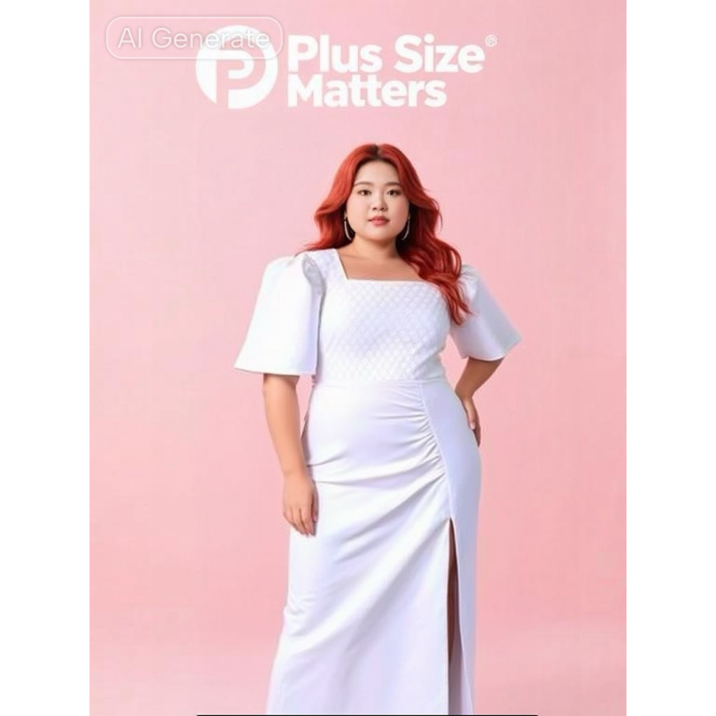 Carnation Modest Modern Filipiniana Maxi Dress with Lacey Chest & Semi ...