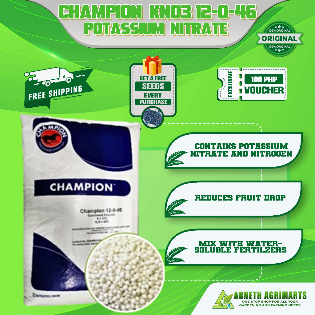 ARNETH CHAMPION PREMIUM POTASSIUM NITRATE GRANULES KNO3 12-0-46 (25KG