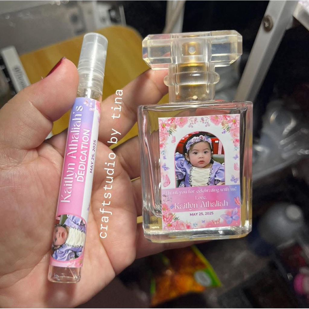 PERSONALIZED PERFUME BOTTLE VINYL STICKER LABEL WITH PHOTO TOP | Shopee ...