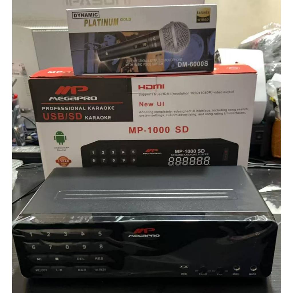 NEW Megapro MP-1000 SD Karaoke Up to 20K Songs With Wire MIC | Shopee ...