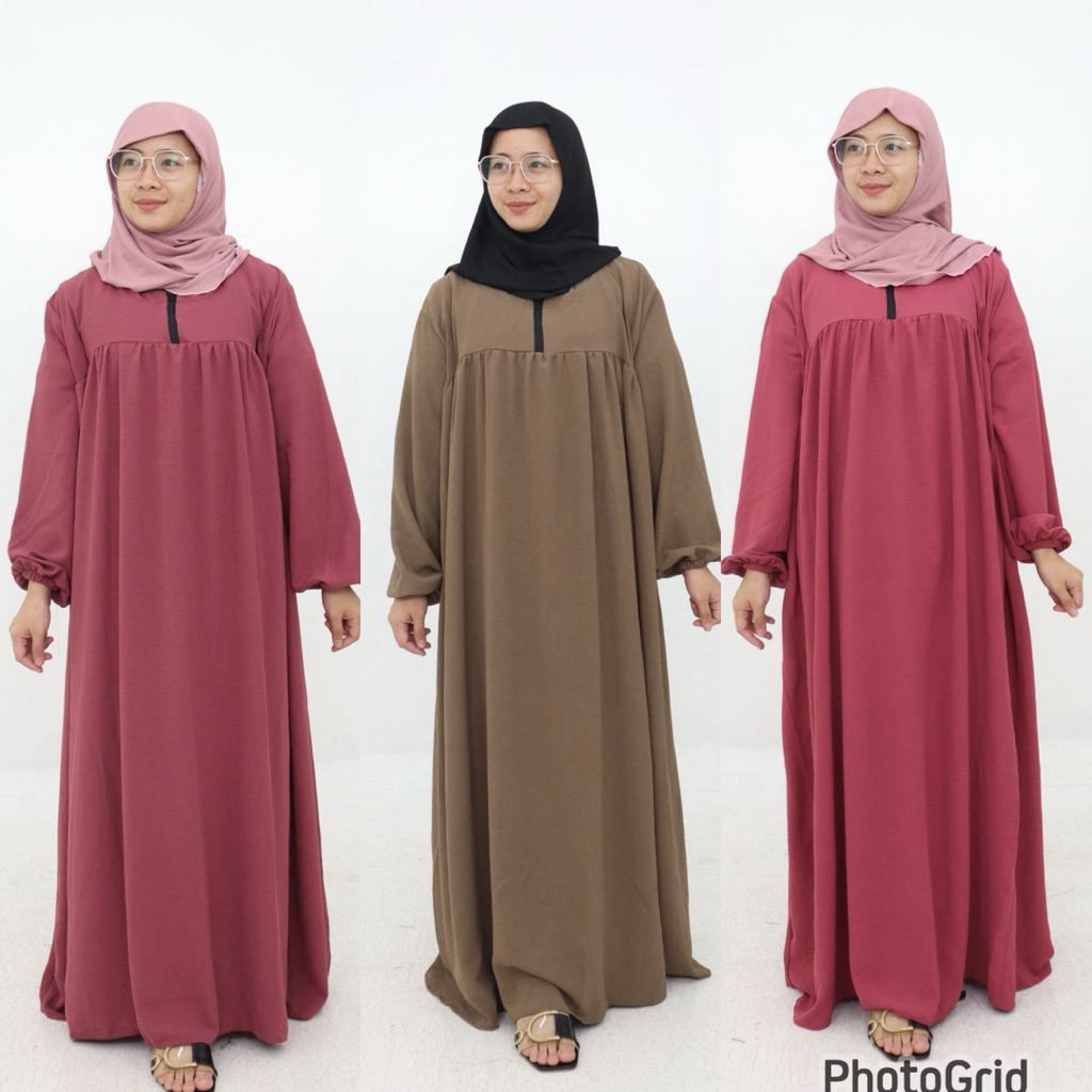 DRESS MUSLIM wear ZIPPER | Shopee Philippines