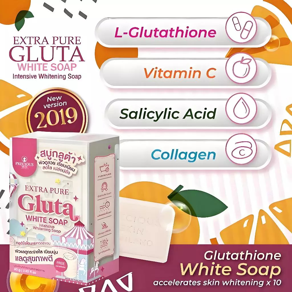 Precious Skin EXTRA PURE Gluta White Soap Intensive Whitening Authentic Thailand Best Selling