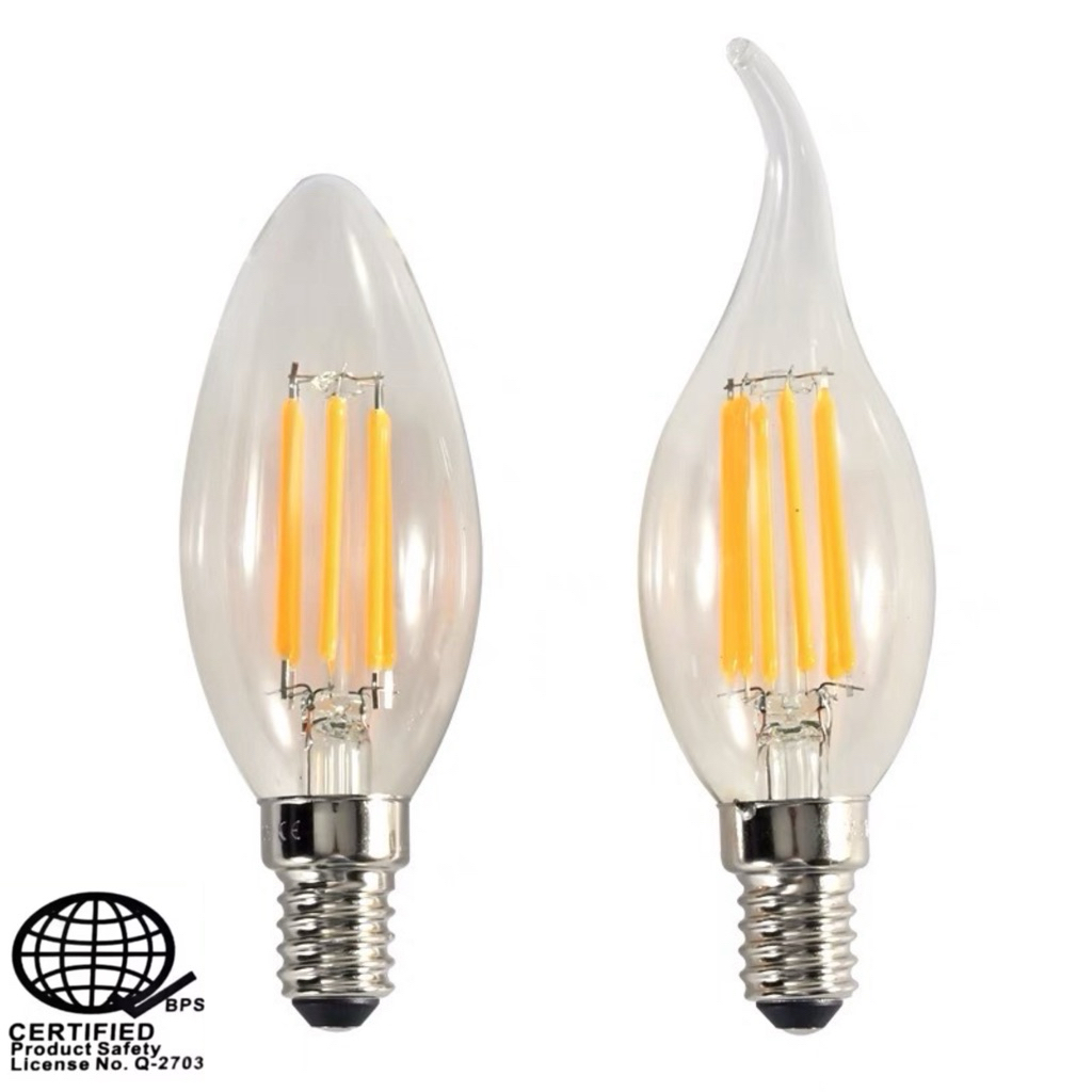 【COD&Ready】Rohstar Led Edison bulb spotlight 4W white/warmwhite flame ...