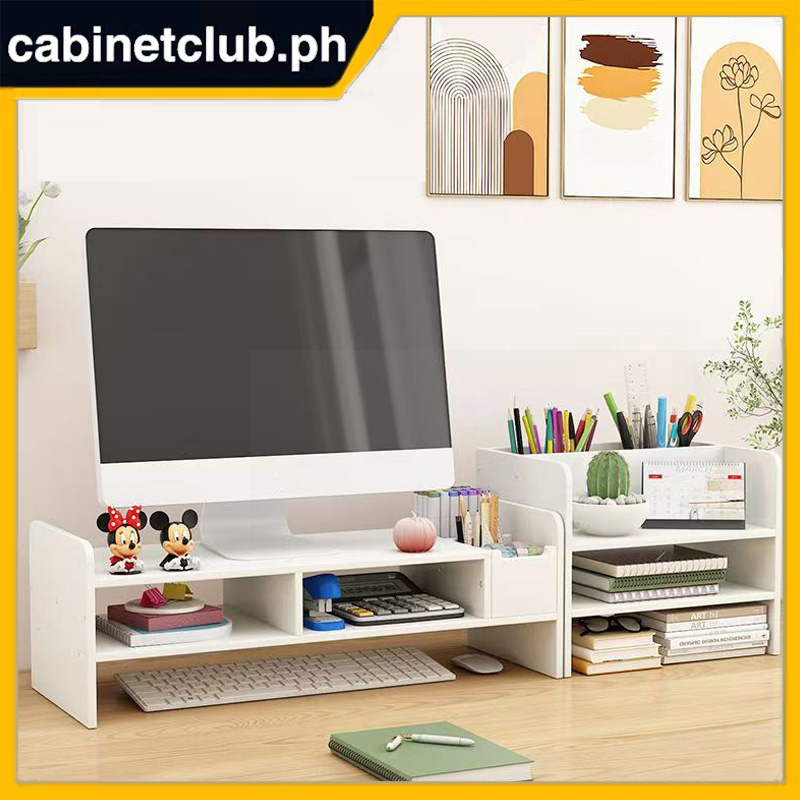 COD Multilayer Desktop OrganizerComputer Monitor Stand Wooden Desk ...