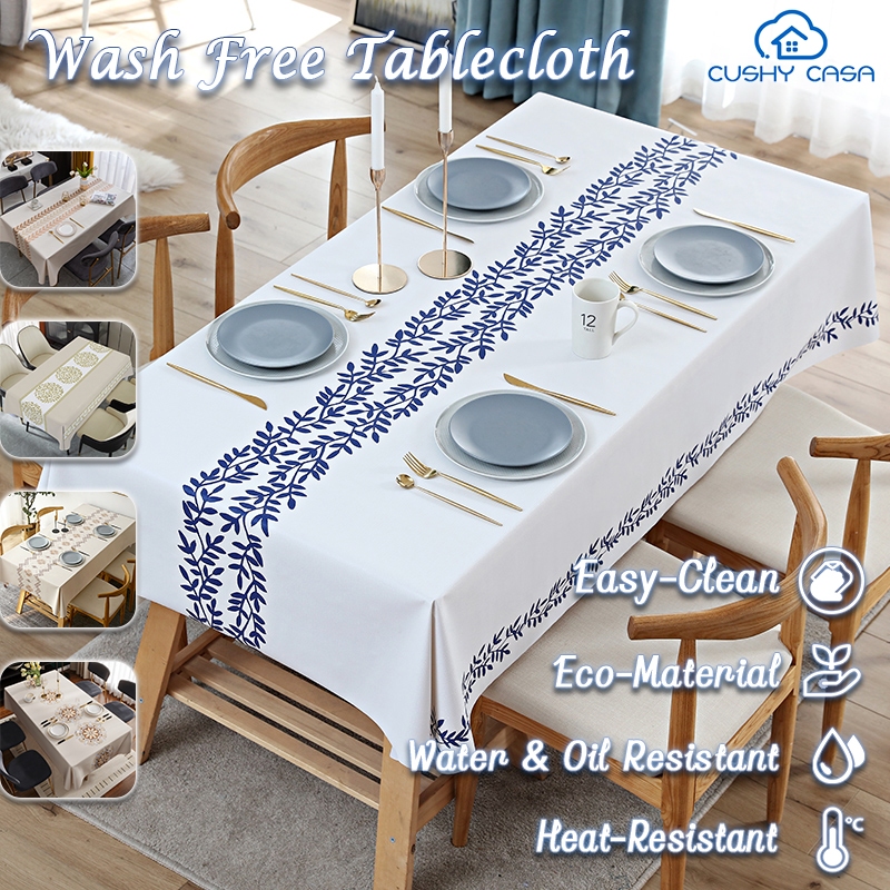Table Cloth 1 2 3 4 5 6 Seater PVC Table Cover Waterproof Table Mantle ...