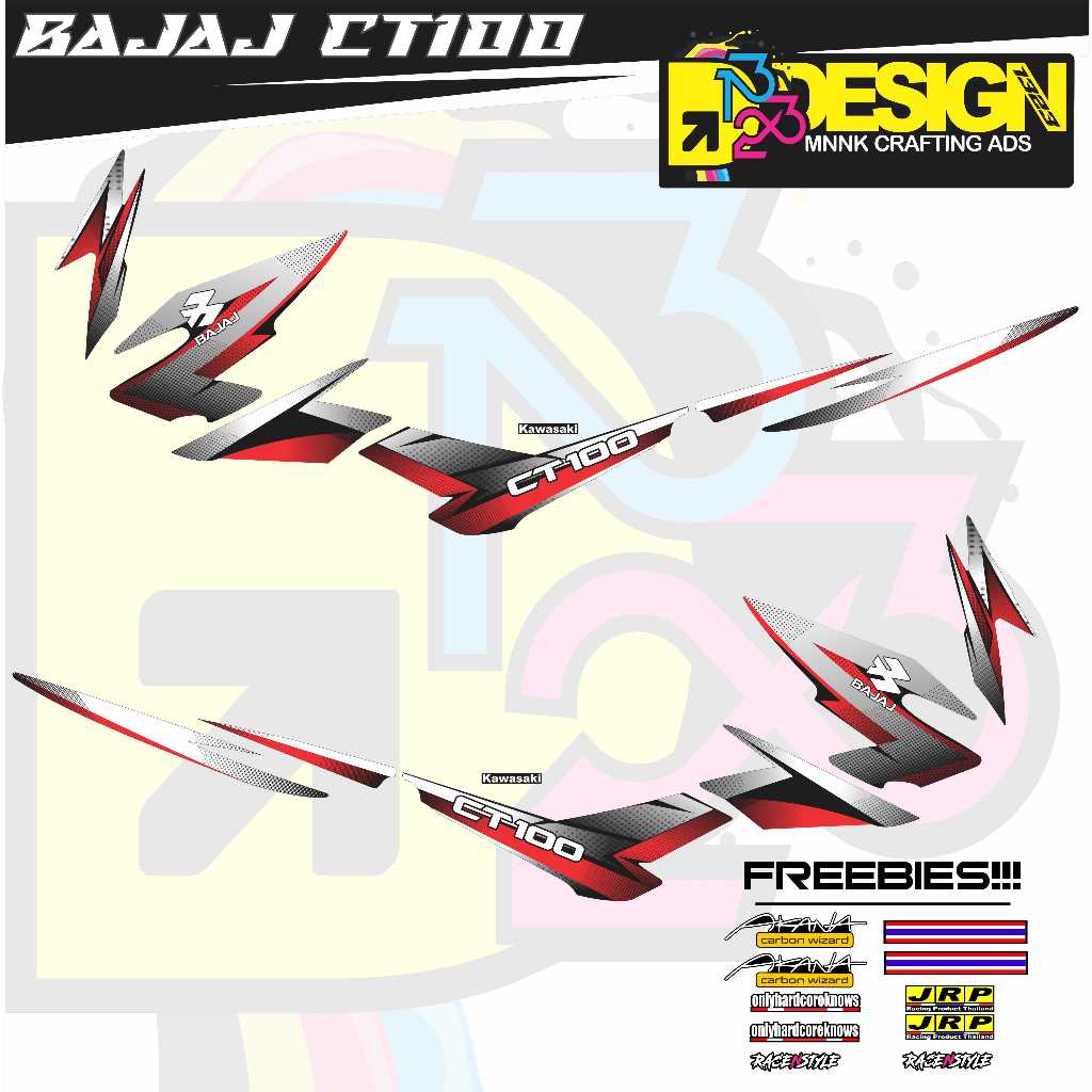 BAJAJ ct100 stock design decals | Shopee Philippines