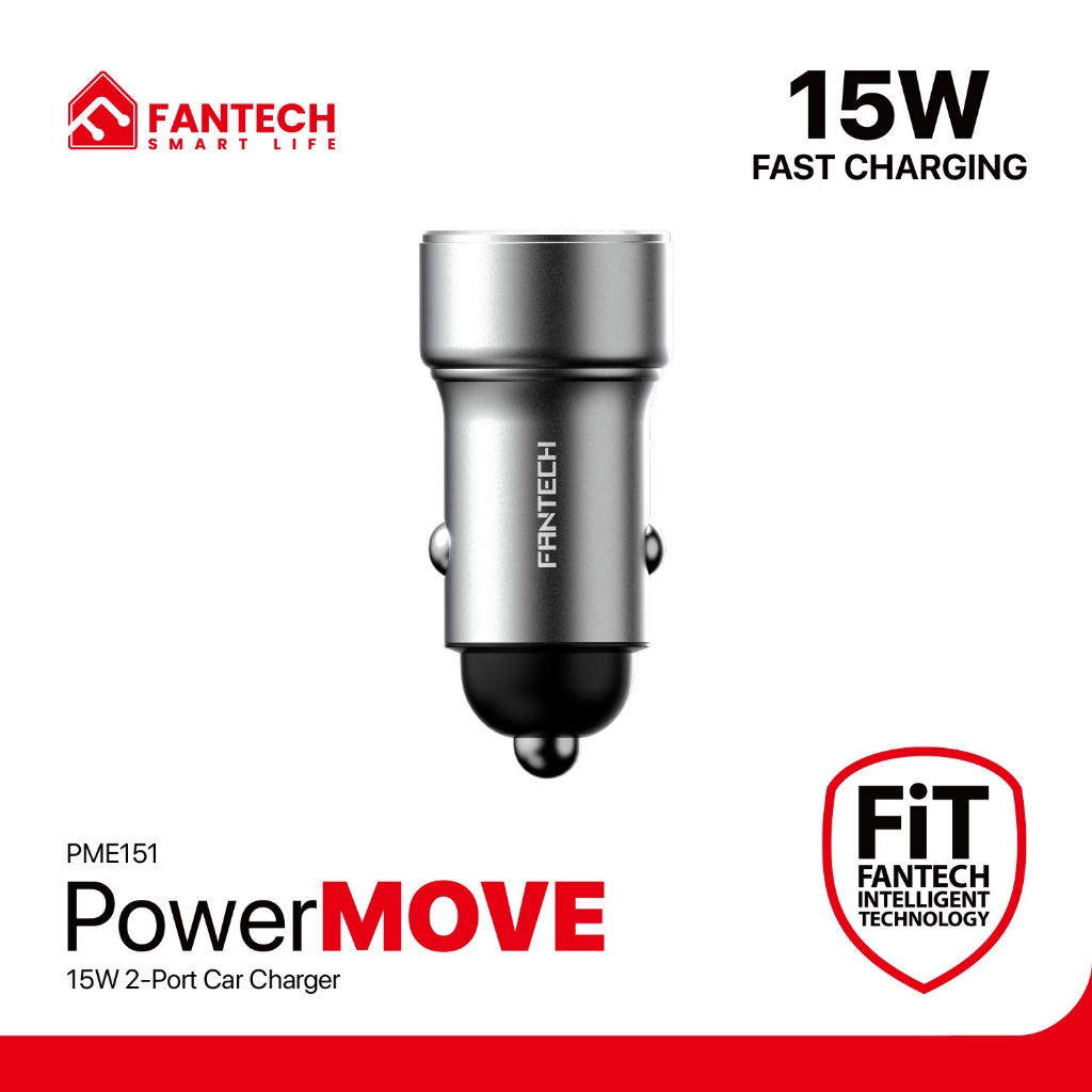 Fantech Power Move PME151 15W 2-Port Car Charger | Shopee Philippines