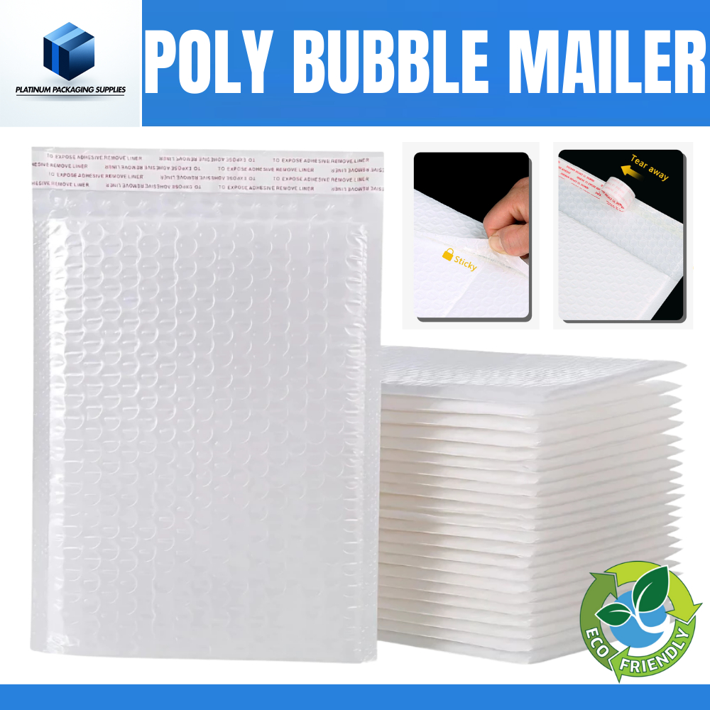 Platinum White Poly Bubble Mailer Envelope Shipping Bag Bubble Wrap ...