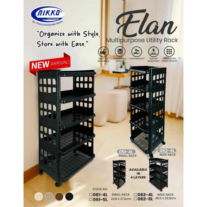 Elan Utility Rack with Wheels - Multi-Purpose Slim Wide Rack for ...