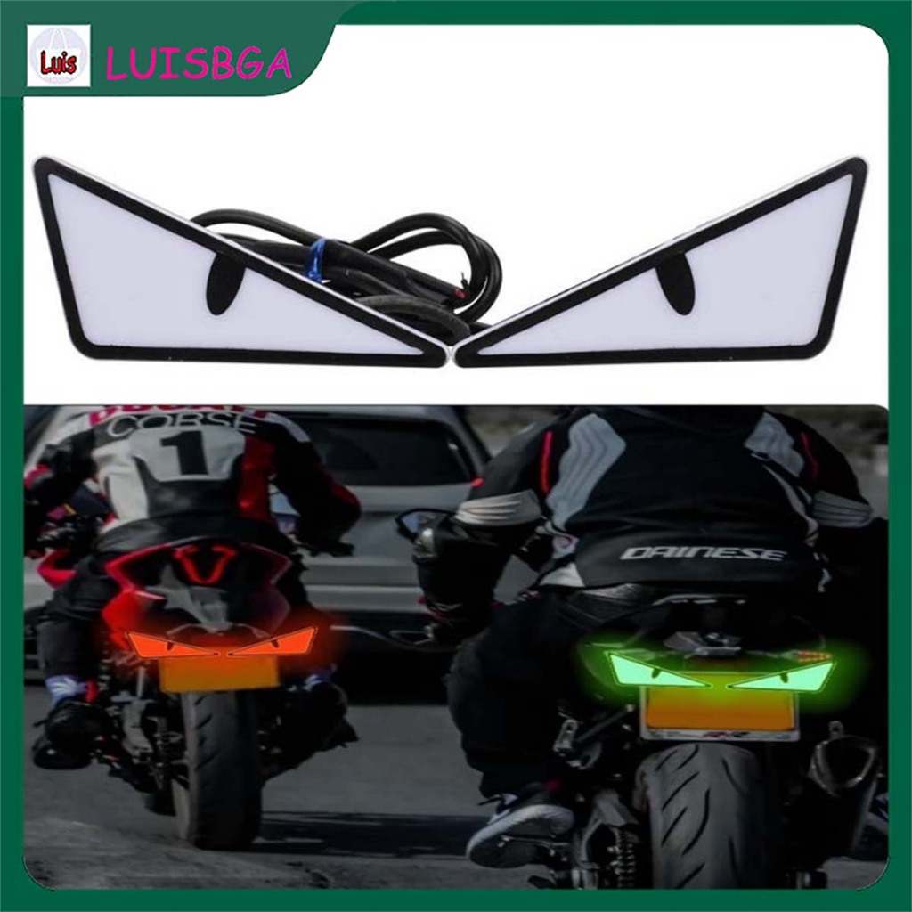 2Pcs Universal Motorcycle Triangle LED Demon Lights, Bright Devil Eye ...