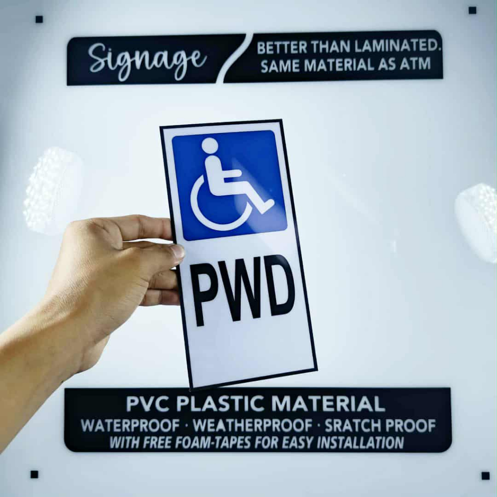 SIGNAGE - PWD - PORTRAIT - PVC PLASTIC MATERIAL SIGNAGE | Shopee ...
