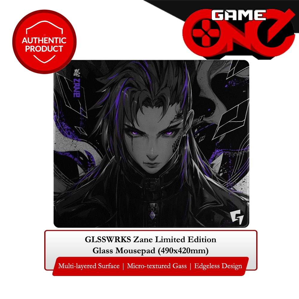 GLSSWRKS Zane Limited Edition Glass Mousepad (490x420mm) | Shopee ...