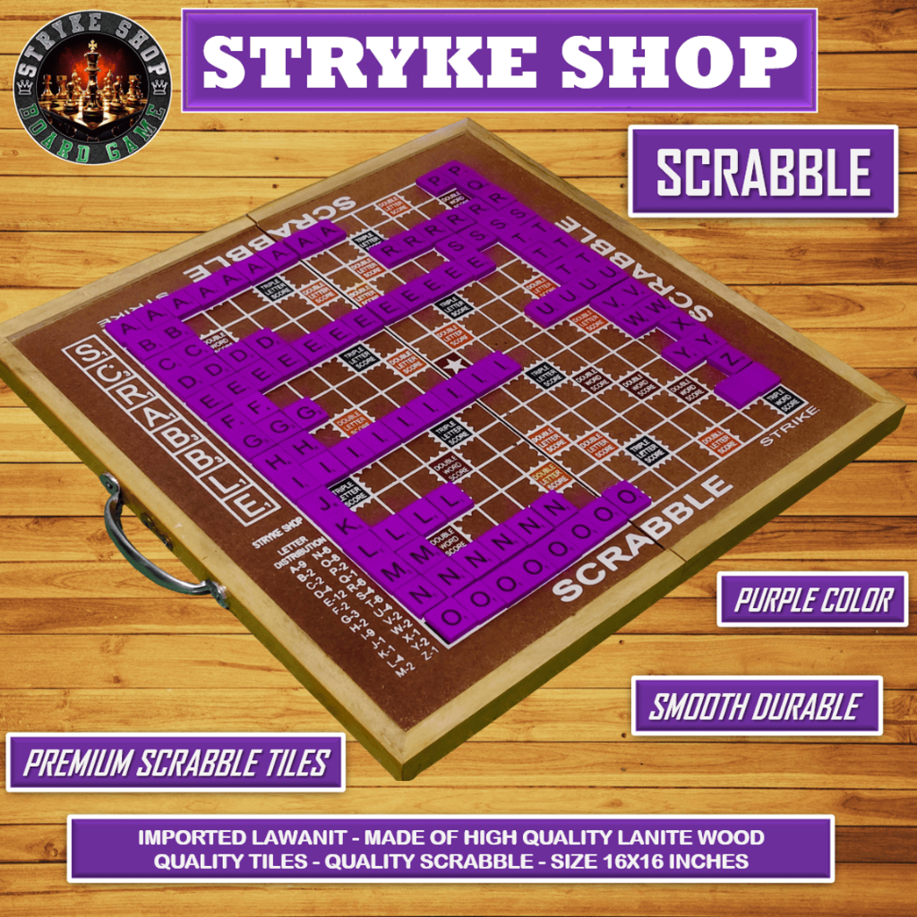Scrabble Wooden Foldable Board Game – Premium Quality Tiles & Free ...