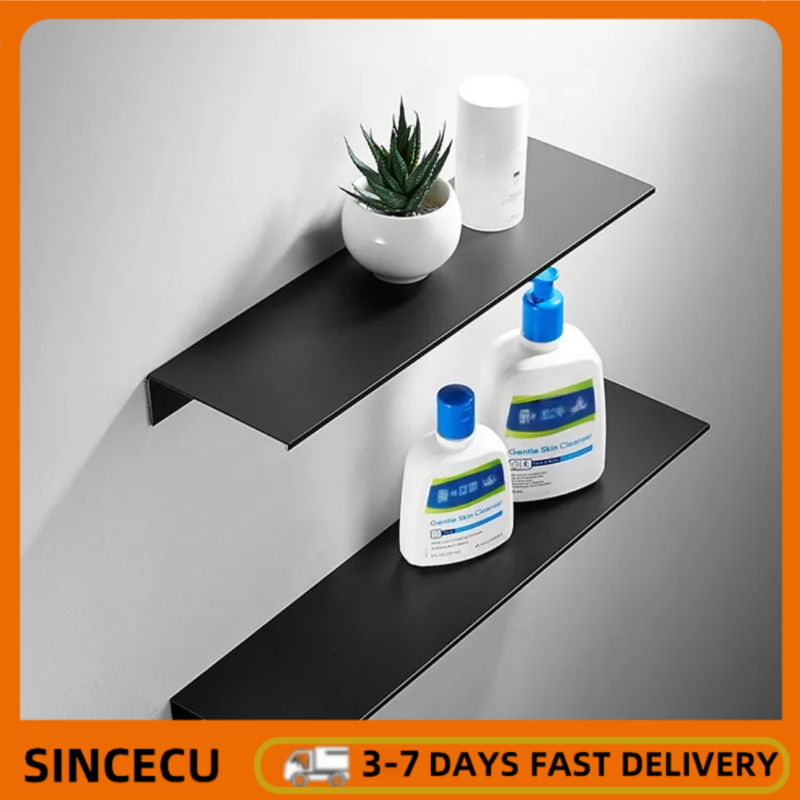 Modern Aluminum Floating Shelf - Rust-Proof, Wall-Mounted for Bathroom ...