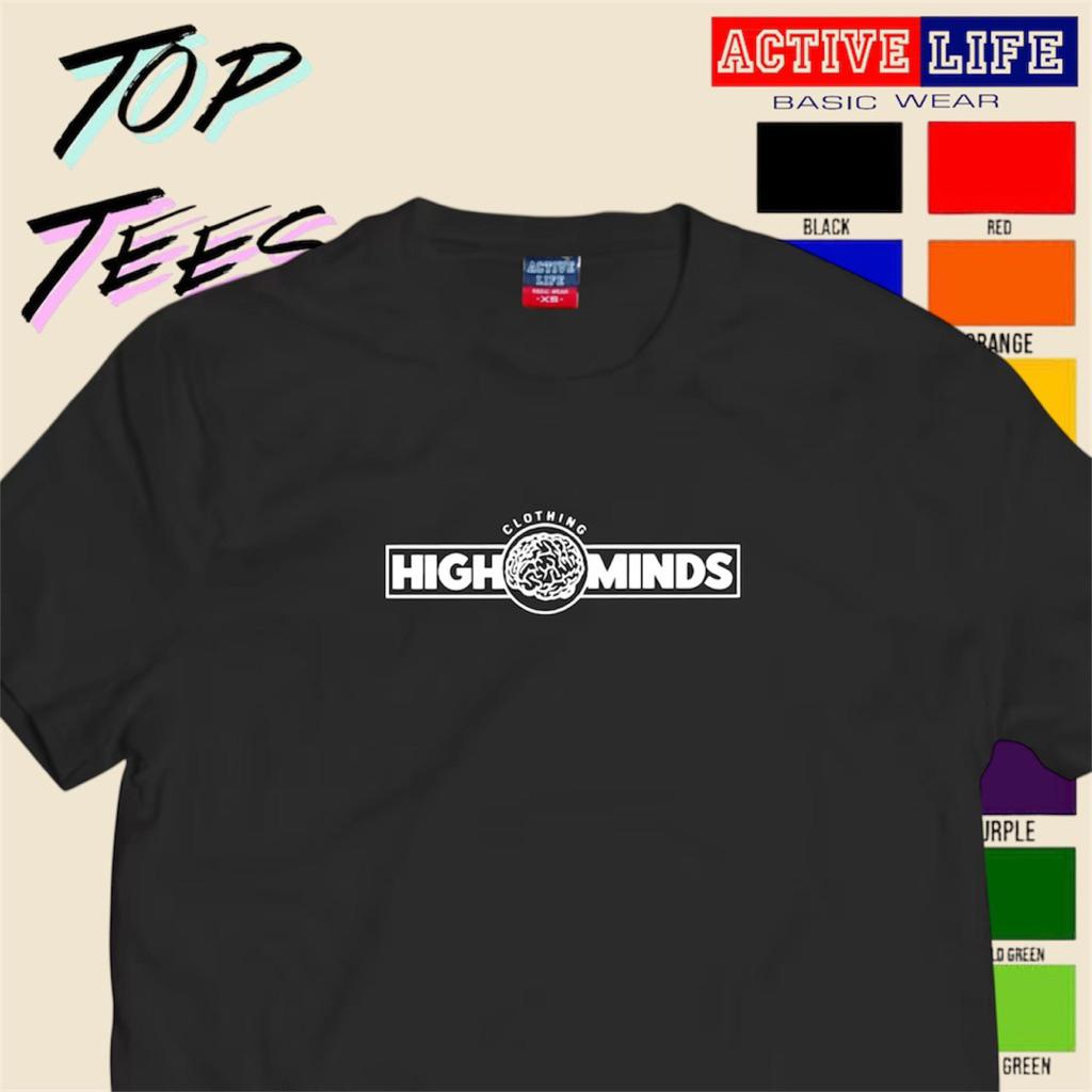 HIGHMINDS BRAIN SHIRT T-SHIRTS UNISEX ₱COD | Shopee Philippines