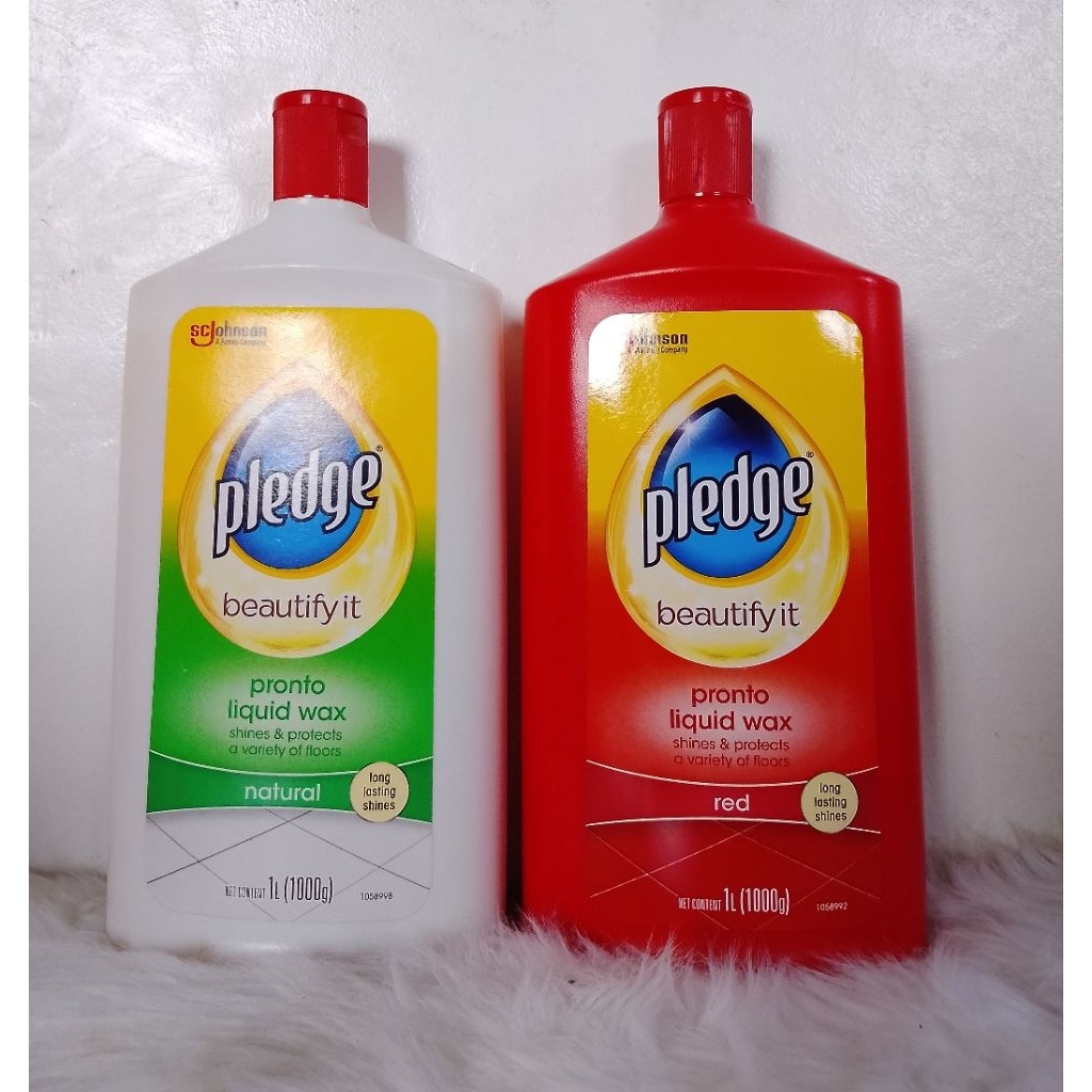 Pledge Pronto Liquid Wax Floor Polish Natural/ Red/ Wipe and Shine ...