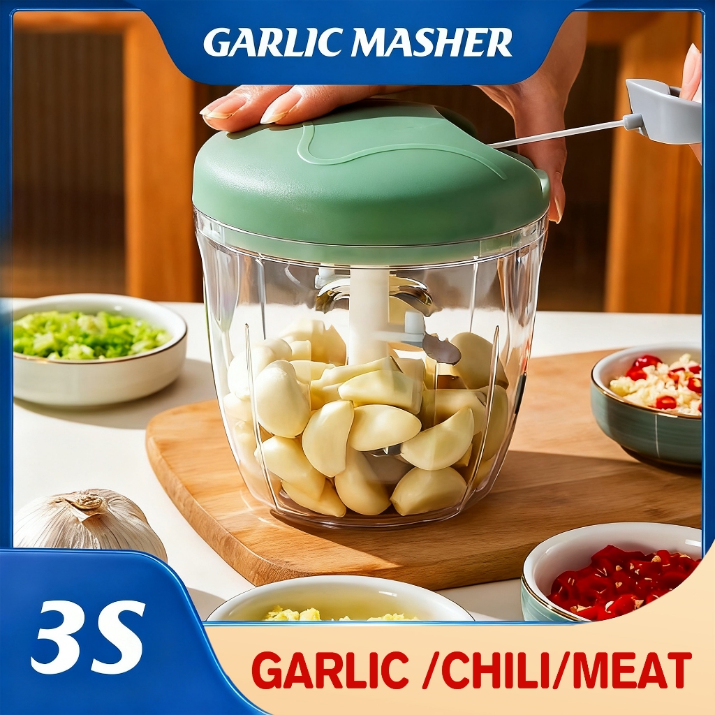 Hand Chopper Manual Rope Food Processor Food Chopper Pounding Garlic ...