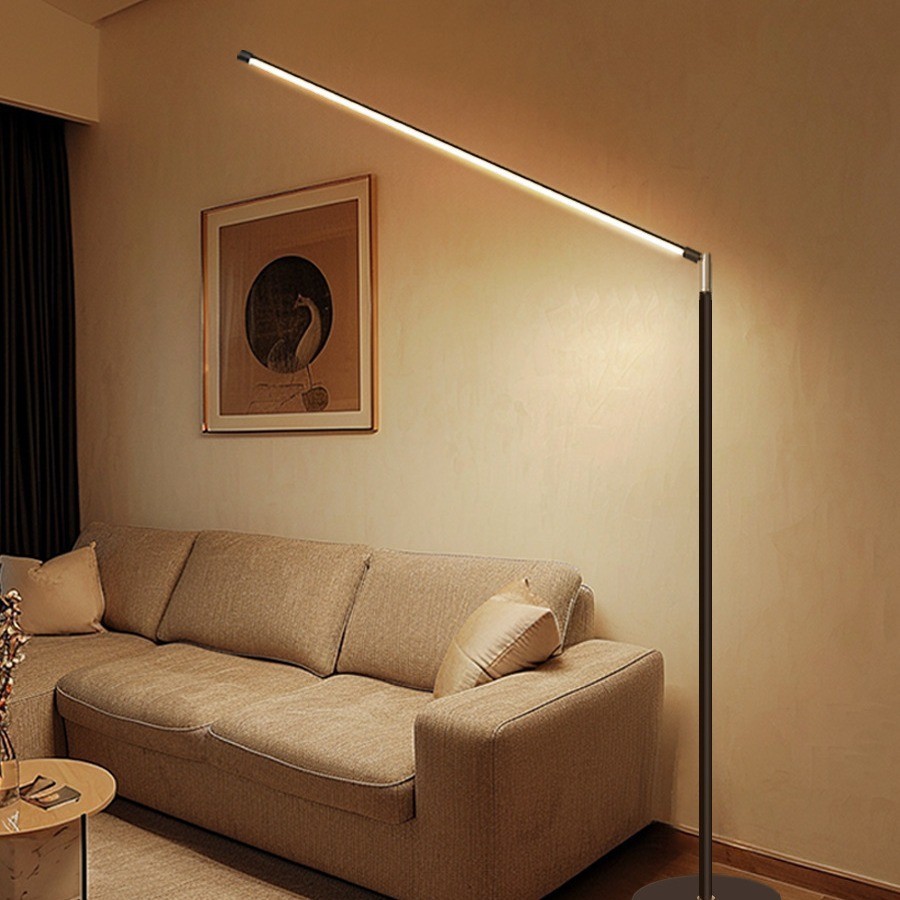 LED Piano Floor Lamp Simple Lamp Adjustable Angle Extra Long Lampshade ...