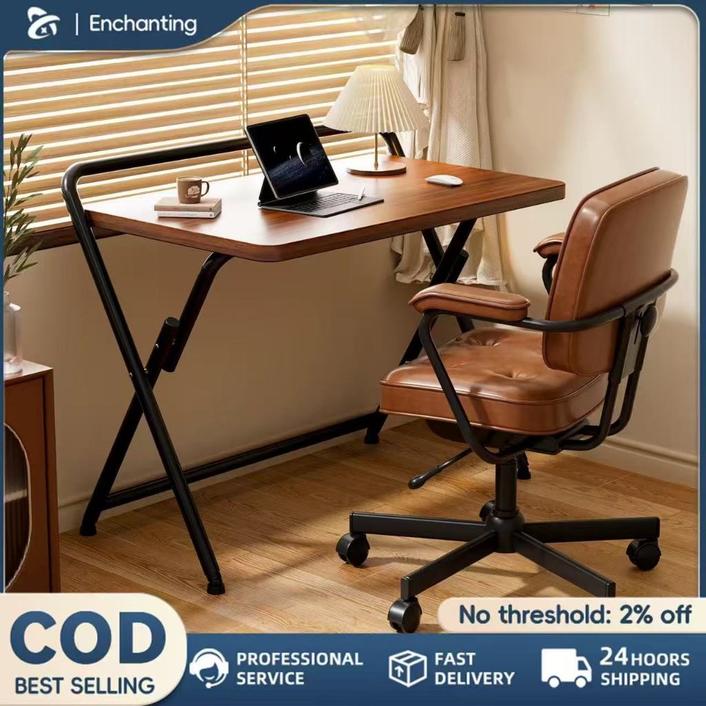 Foldable Table With Shelf Portable Computer Table Study Desk Writing ...