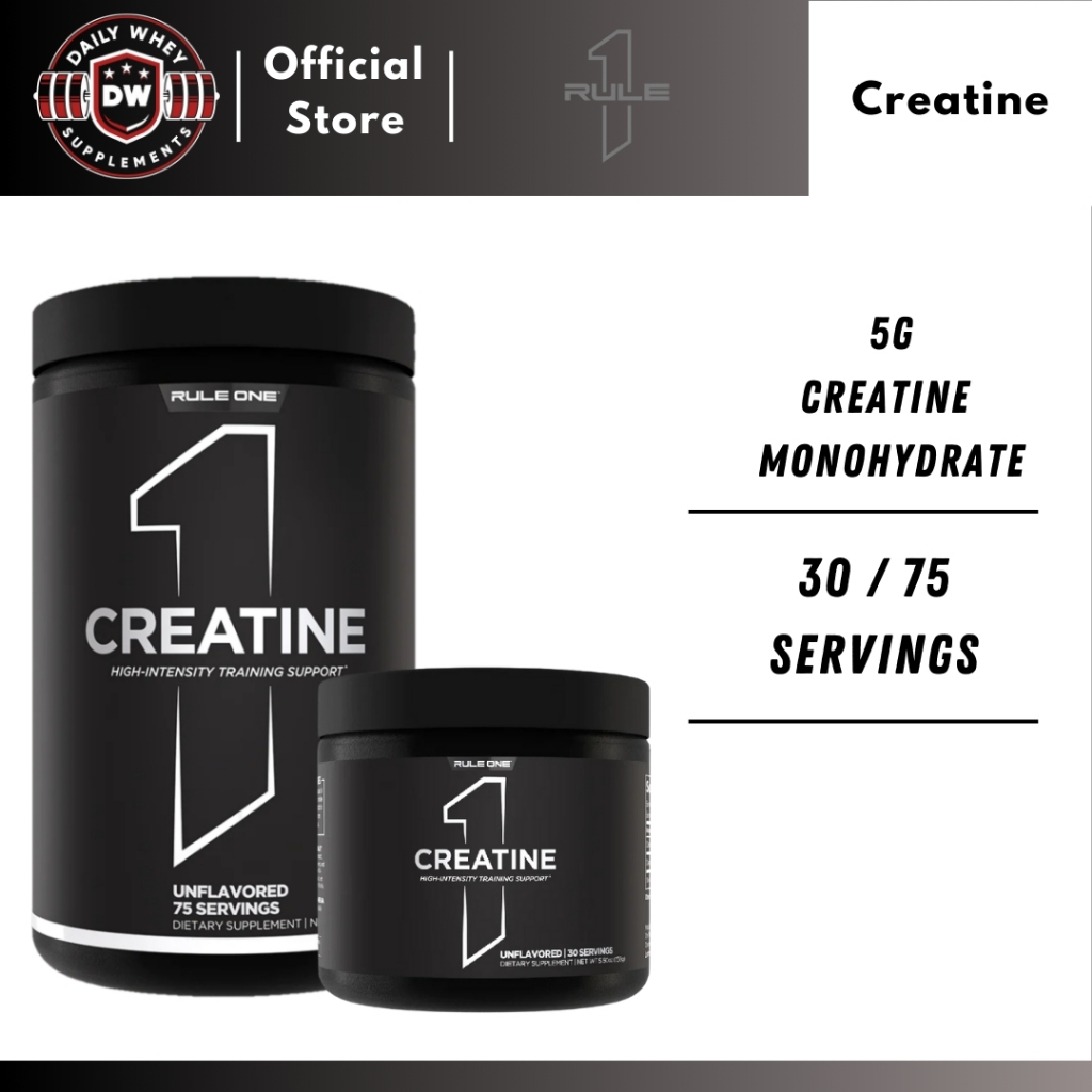 Rule 1 Creatine UnFlavored 30/75servings | Shopee Philippines