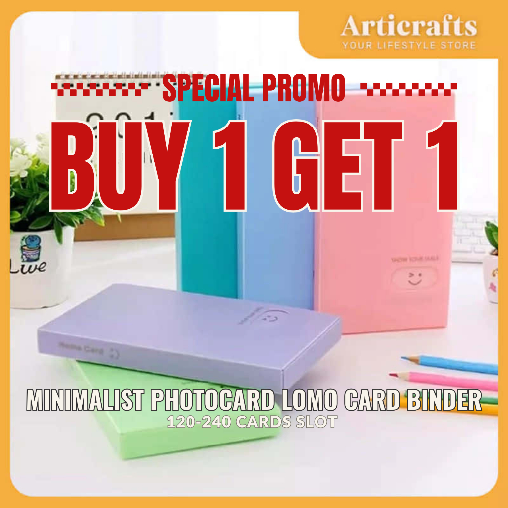 BUY 1 TAKE 1] 120-240 cards Slot Minimalist Photocard Lomo Card Binder fit  for Intax film | Shopee Philippines