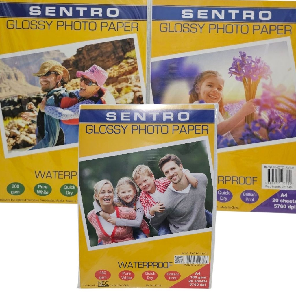 Sentro Glossy Photo Paper 20 Sheets A4 | Shopee Philippines