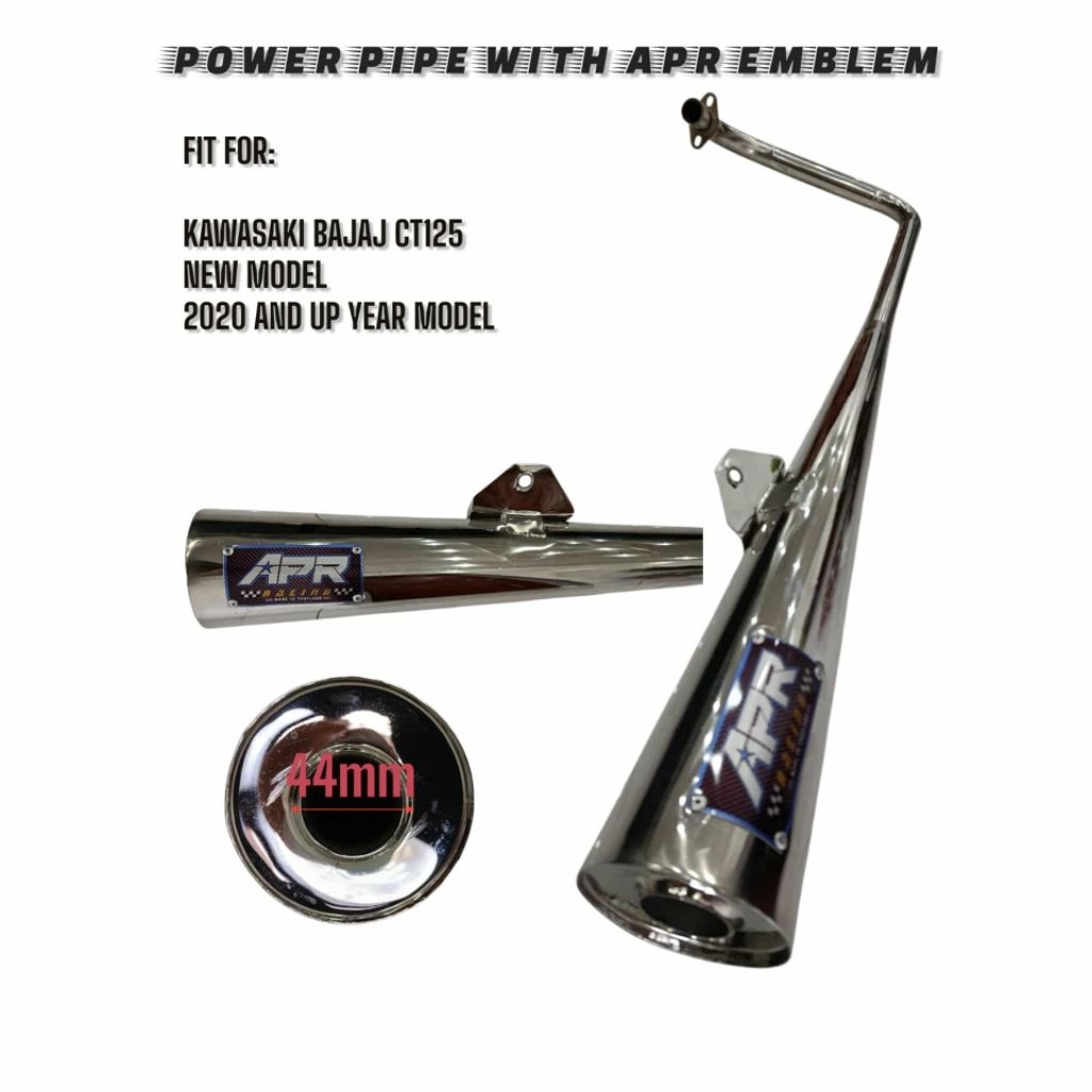 POWER PIPE BAJAJ 125 W/ APR EMBLEM | Shopee Philippines