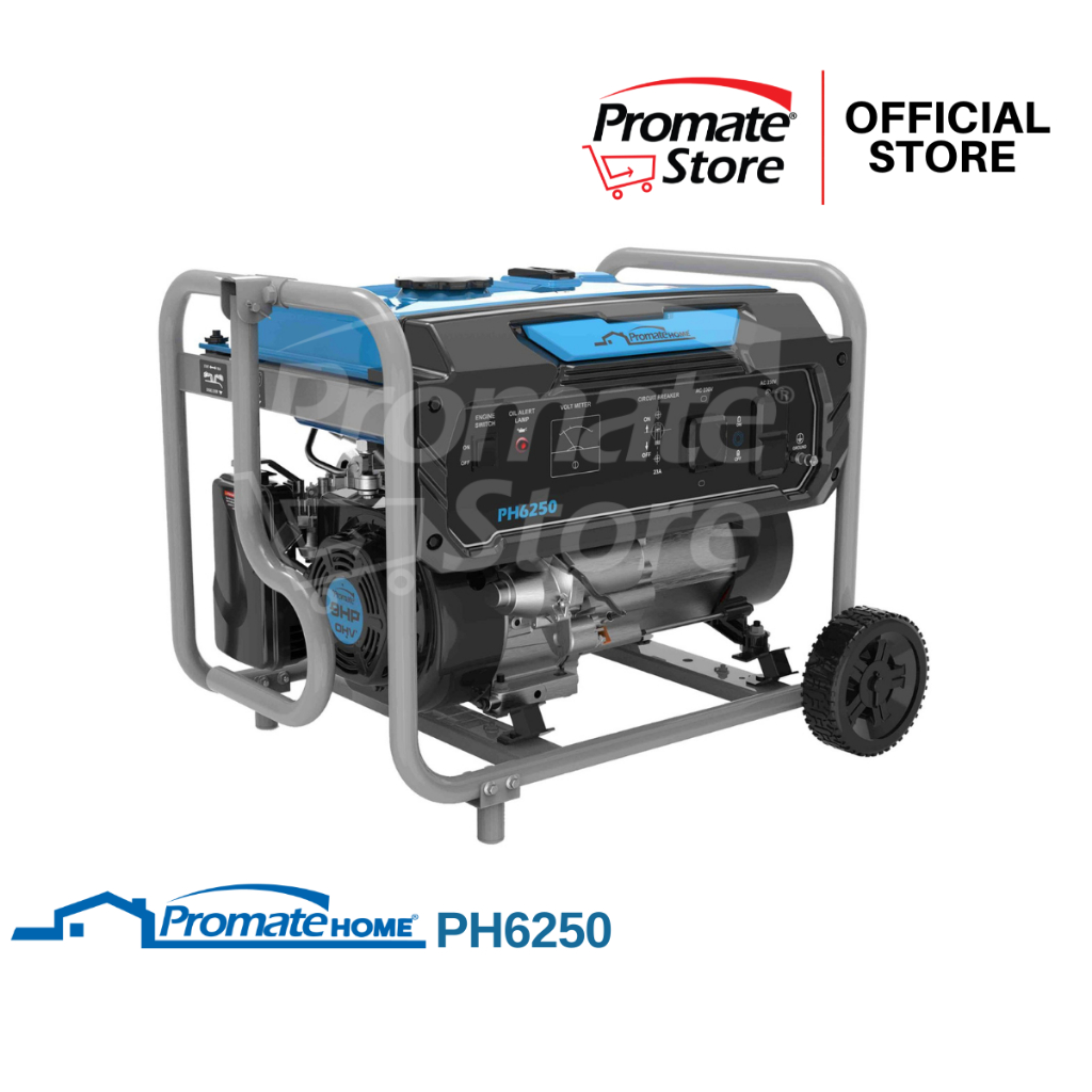 Promate PH6250 Gasoline Generator 6kVa | 5000W/6250W | 10HP OHV ...