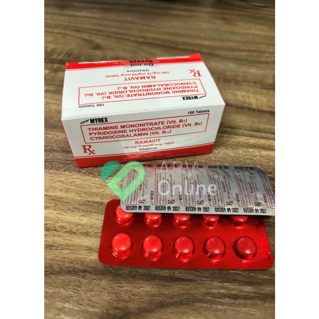 RAMAVIT VITAMIN B1+B6+B12 100 TABLETS | Shopee Philippines