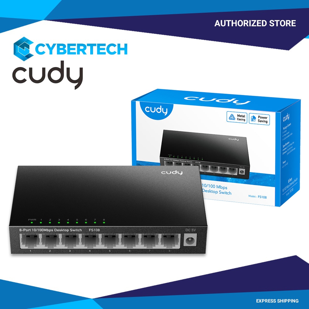 Cudy FS108 8-Port 10/100 Mbps Desktop Switch | Shopee Philippines