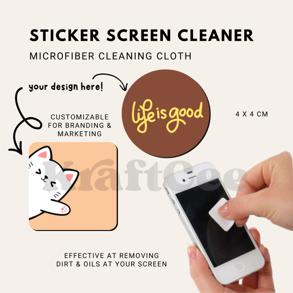 Personalized Screen Cleaner Microfiber Cloth Reusable | Shopee Philippines